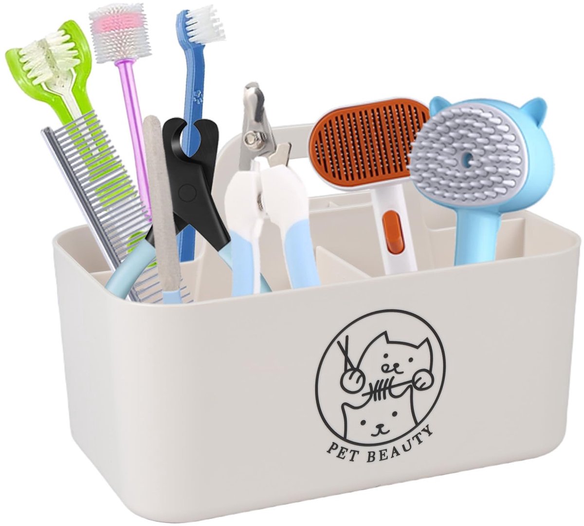 Omgoods - Organizer voor Huisdieraccessoires met Handvat - Draagbare Opbergdoos
