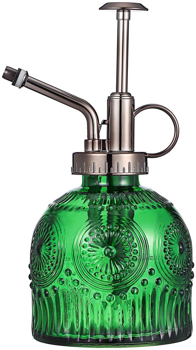 Omgoods - Glazen Plantenspuit met Fijne Mist en Bronzen Pomp