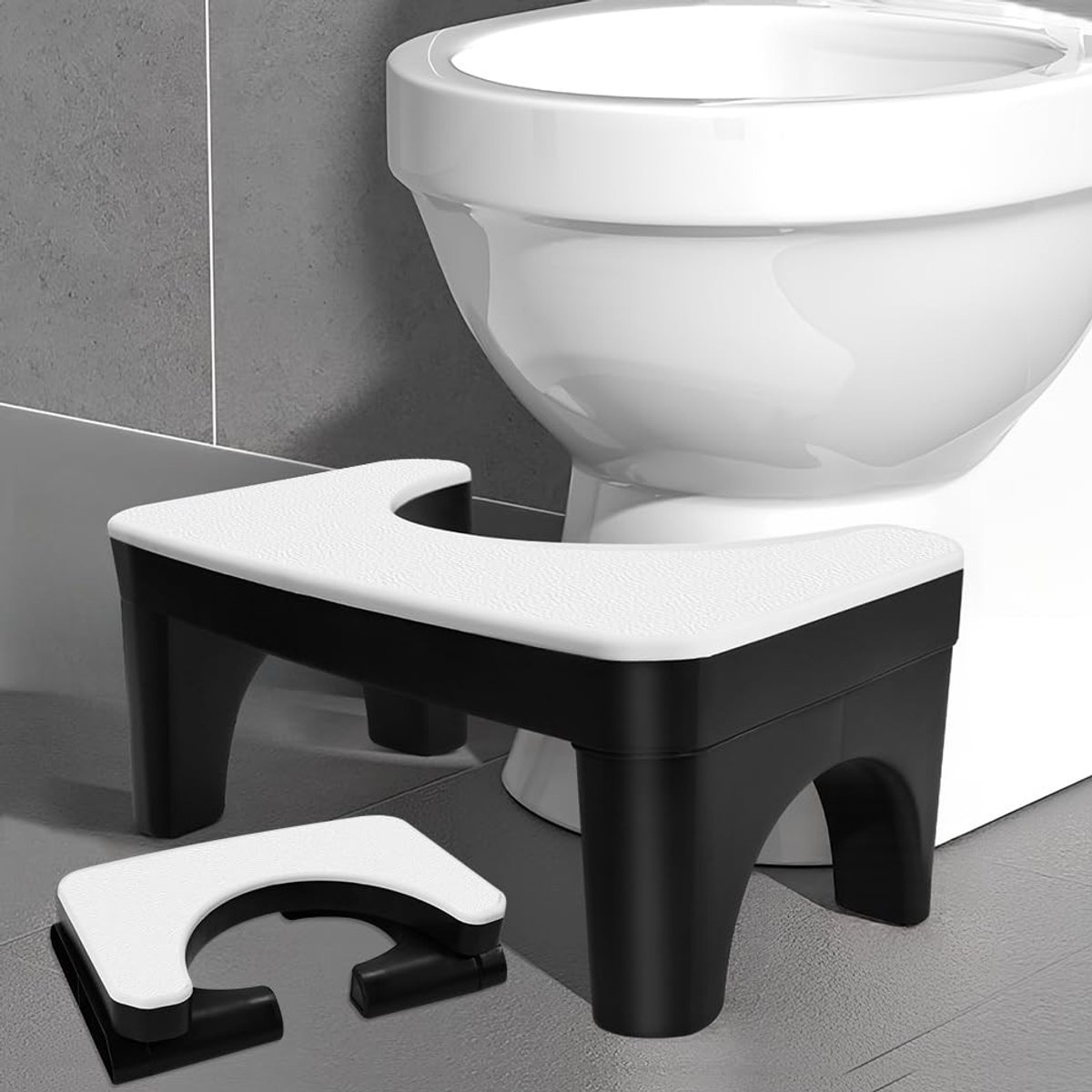 Omgoods - Opvouwbare Toiletkruk - Fysiologische Voetsteun voor Beter Toiletgebruik