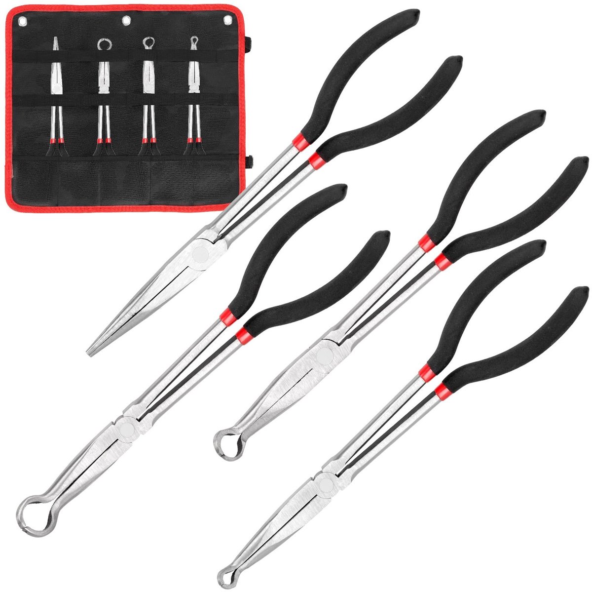 Omgoods - Set van 4 Extra Lange Tangen voor Diverse Toepassingen