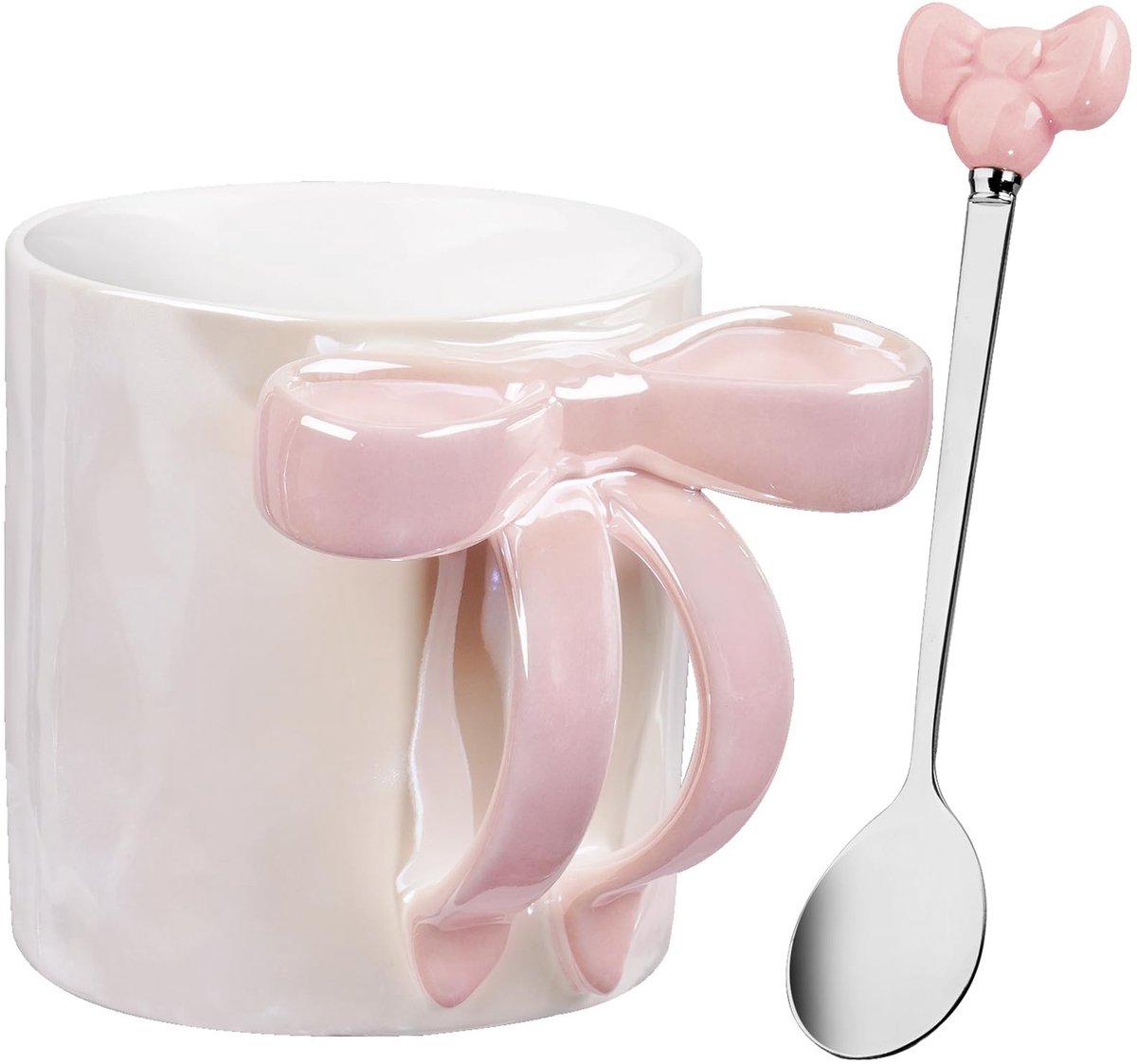 Omgoods - Keramische Koffiemok met Strikhandvat in Roze