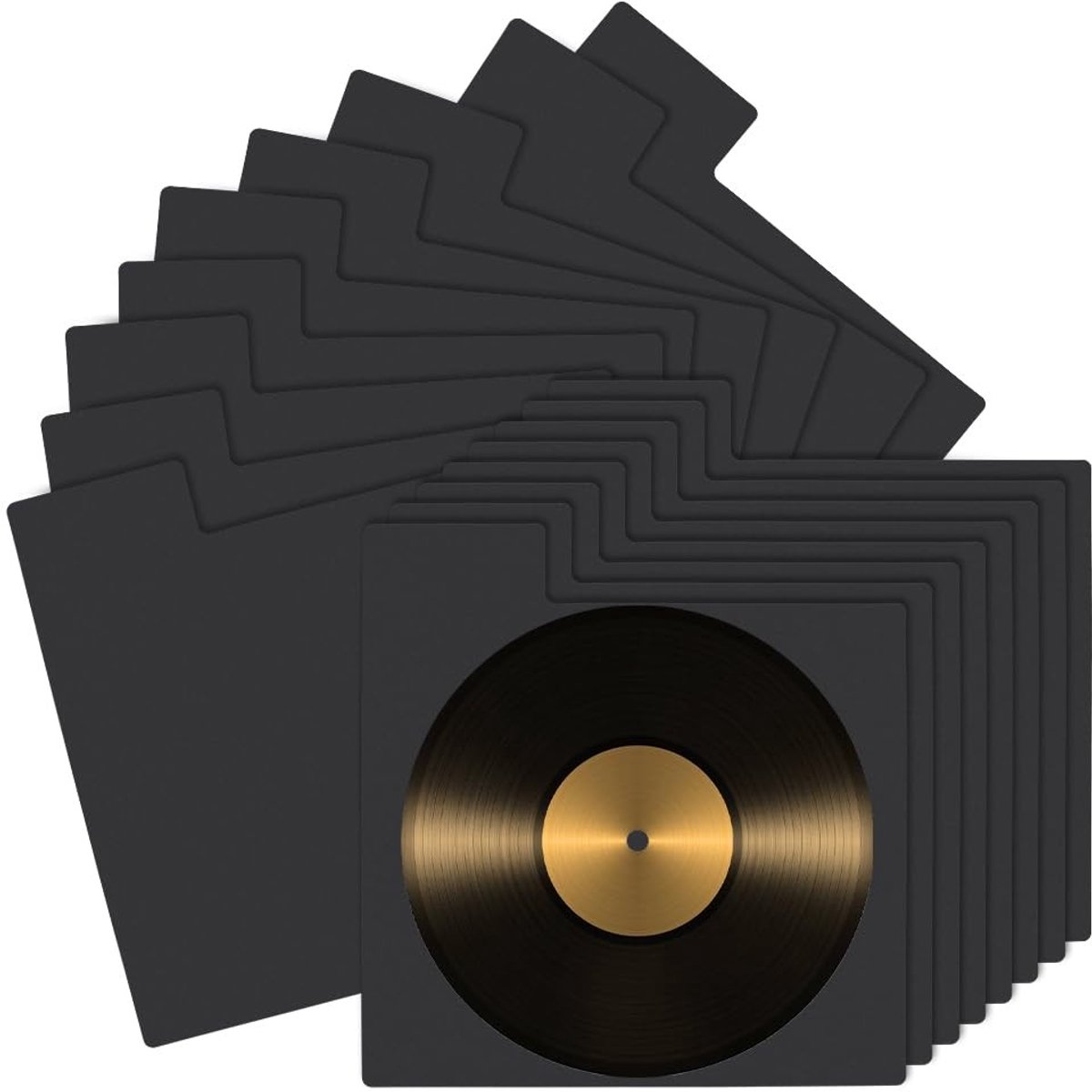 Omgoods - 36 Stuks Zwarte Albumdividers met Tabs voor Media