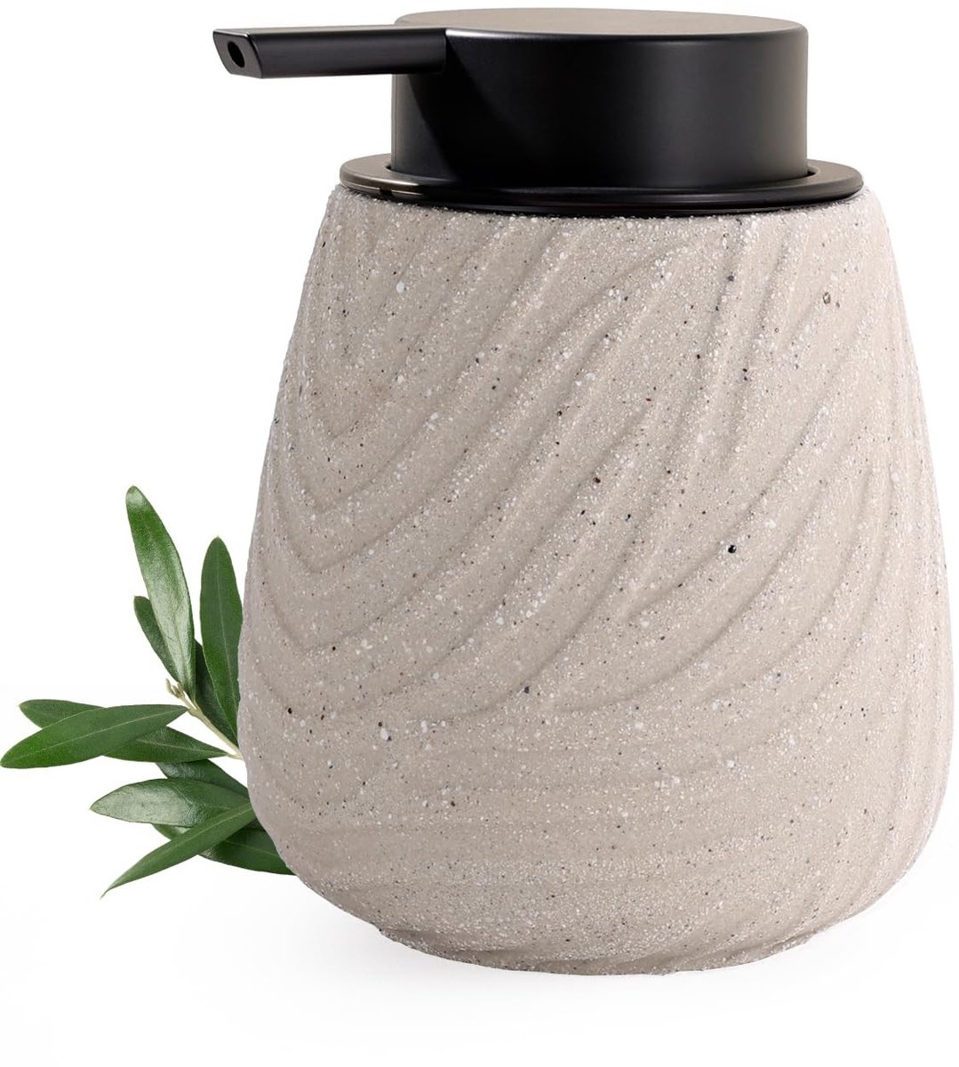 Omgoods - Keramische Zeepdispenser met Natuurlijke Beige Afwerking