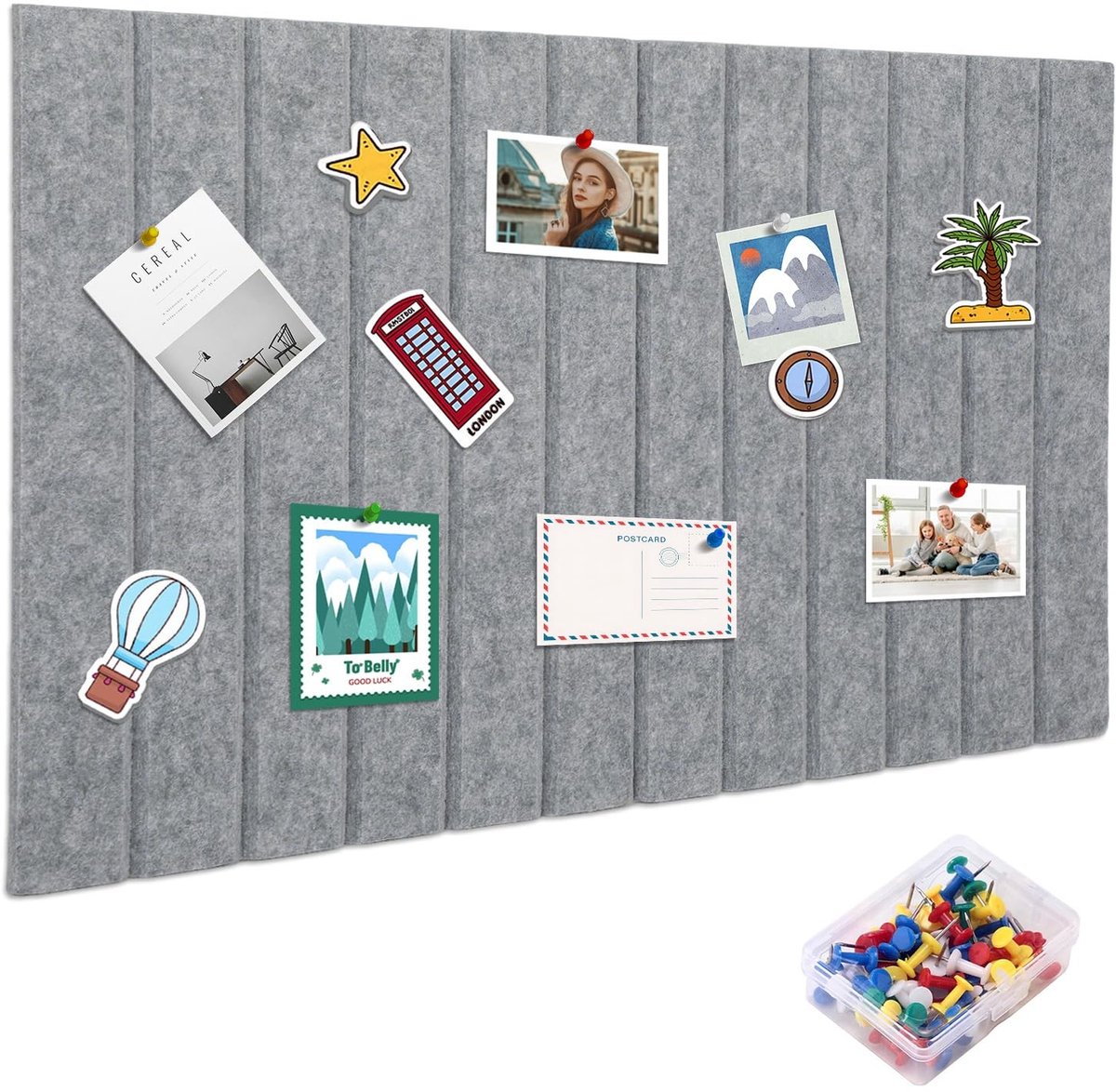 Omgoods - Grote Vilt Prikbord - Zelfklevend Memo Bord voor Kantoor en Keuken