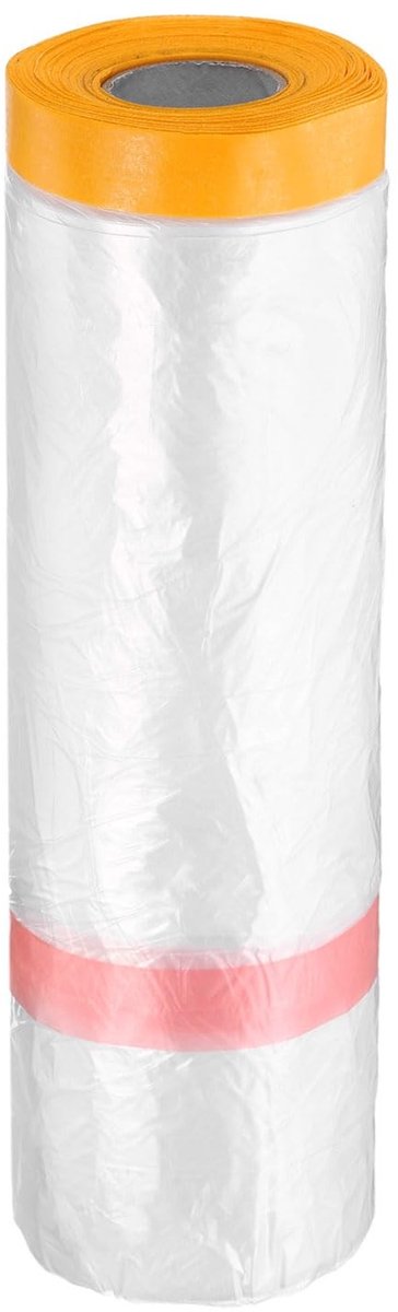 Omgoods - Voorgelijmde Afdekfolie 126 x 65,6 ft met Plakband