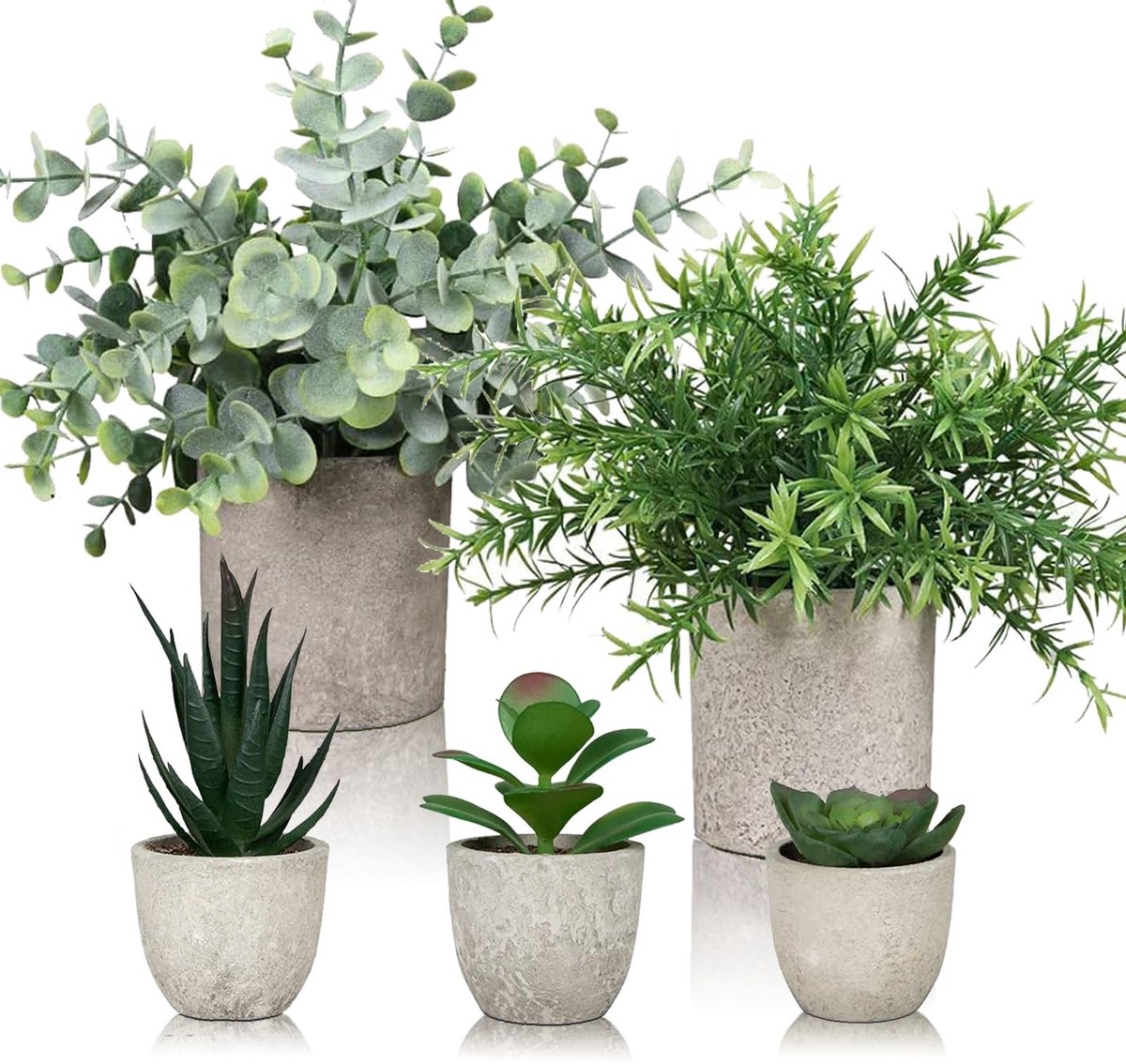 Omgoods - Set van 5 Kunstplanten voor Binnen en Buiten