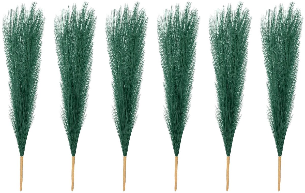 Omgoods - 43cm Faux Pampas Grass Set van 6 voor Decoratie en Vaasarrangementen
