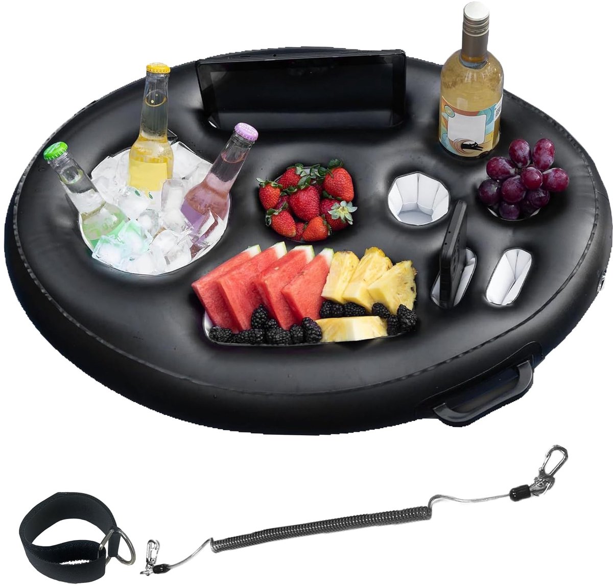 Omgoods - Drijvende Pool Tray met 9 Gaten voor Drankjes