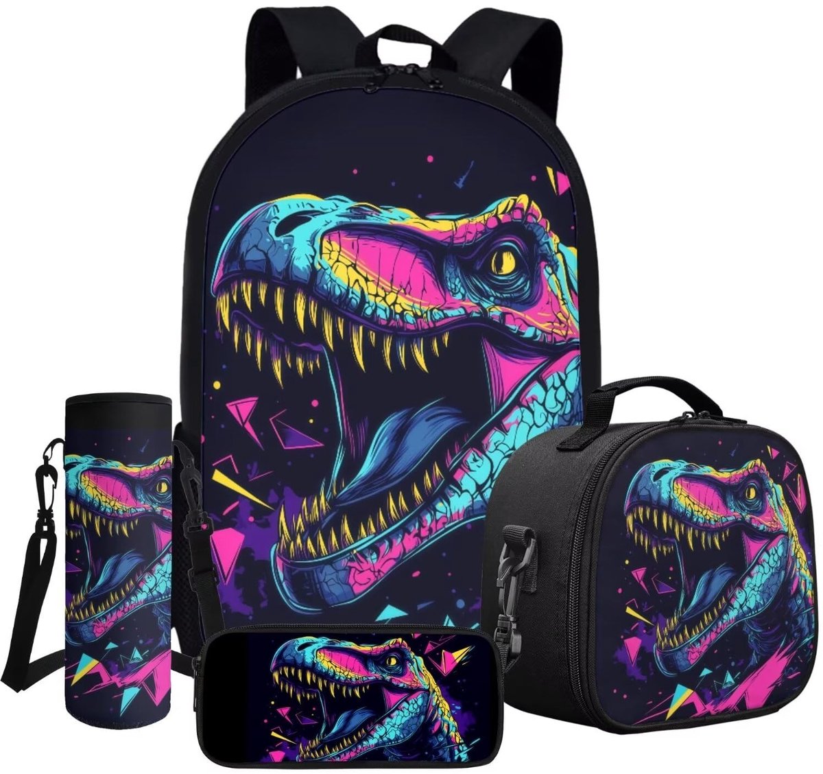 Omgoods - 4-in-1 School Backpack Set met Lunchbox voor Kinderen