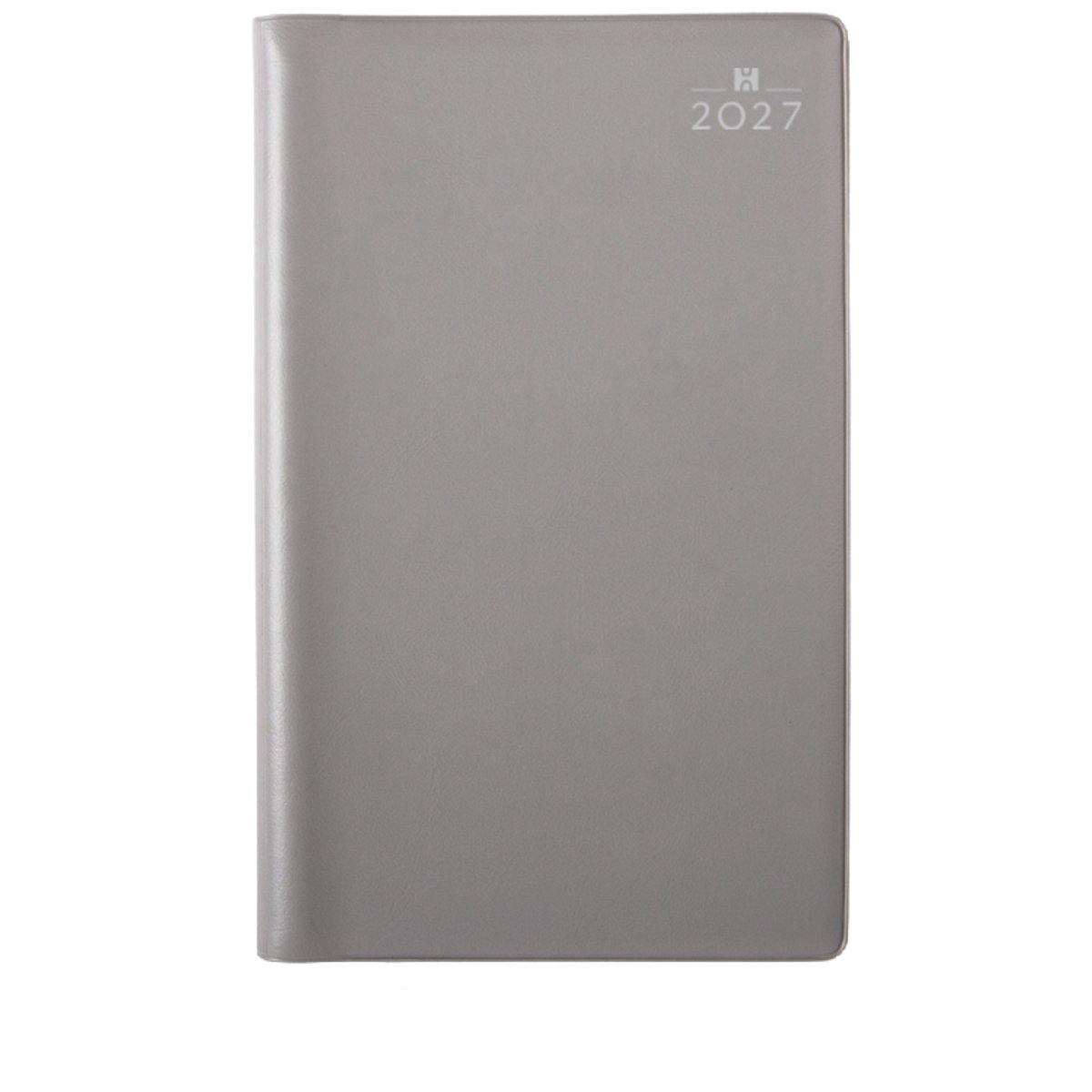 Castelli - Zakagenda H37 Milano 2027 - in omslag grijs - 1 week over 2 pagina's - formaat 8.9x15.3 cm - wit papier - met spiraalbinding - Nederlandstalig - Made in Italy - ingestoken in pvc omslag