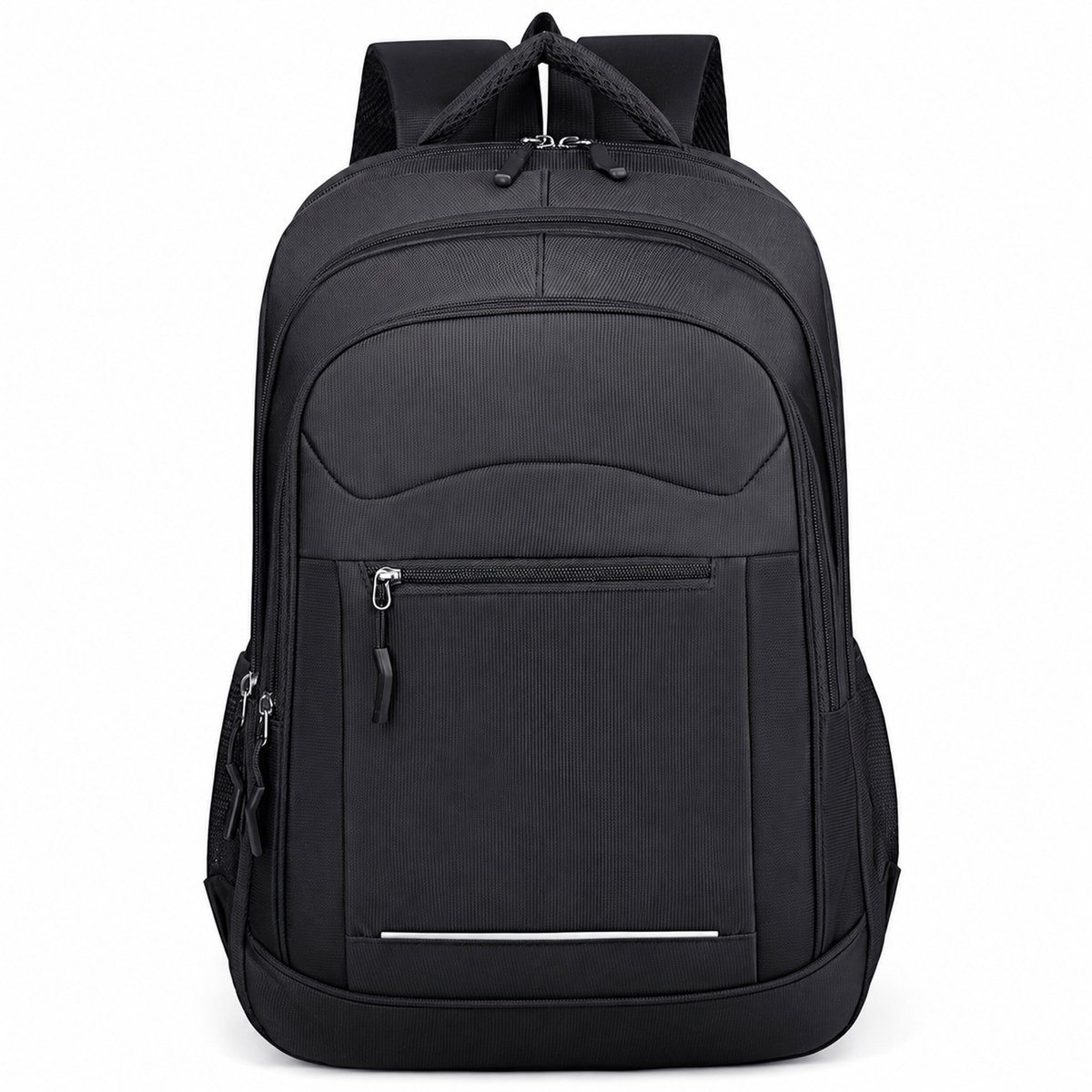 Reis Laptop Rugzak - Vliegtuiggoedgekeurd - Laptop Sleeve, Verstelbare Band, Gaas Zijvak, Anti-diefstal Vak, Kofferriem - voor Werk, Reizen, College - Zwart - 1 Stuk