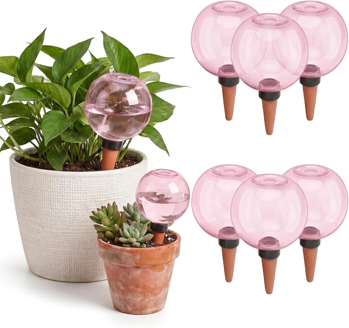 Plant irrigatieballen 500 ml - automatische waterdispenser - transparant - perfect voor binnenplanten - SnelShoppen