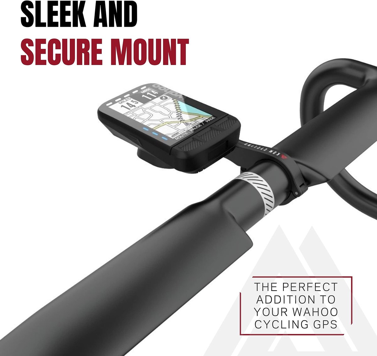 SnelShoppen - KOM Fietscomputer Houder voor Wahoo Elemnt Compatibel met Bolt, Roam, Mini - Lichtgewicht 24g - Out Front Mount in Rood voor Fietsen