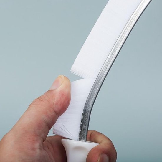 Voegenreinigingsborstel - Schuurborstel Tegelreiniger - Moeilijke plekken reinigen - Ergonomische grip - 28 cm - Wit — afbeelding 4