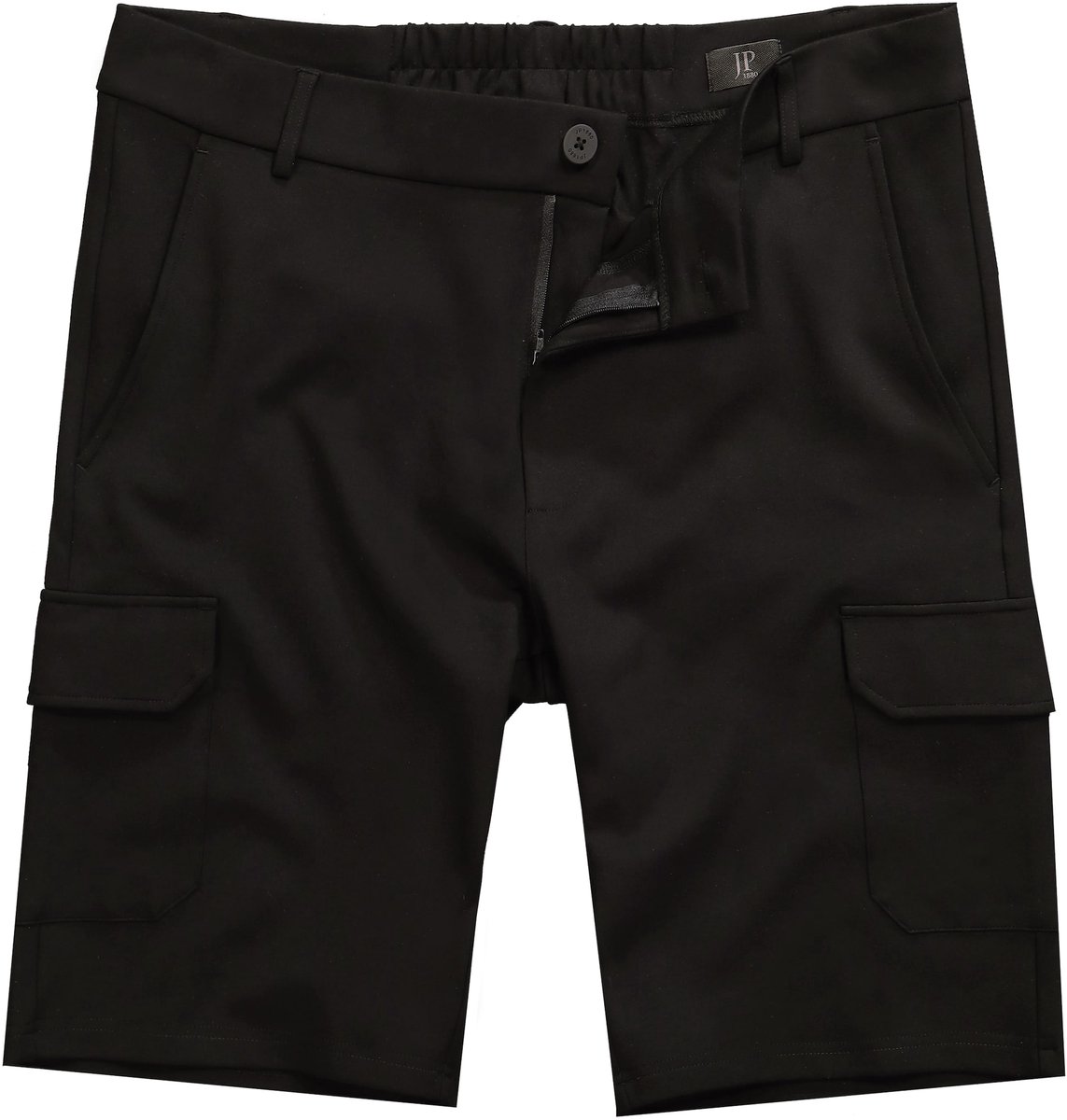 JP 1880 - Heren - Cargobermuda sweatstof cargozakken - Zwart - Maat 56