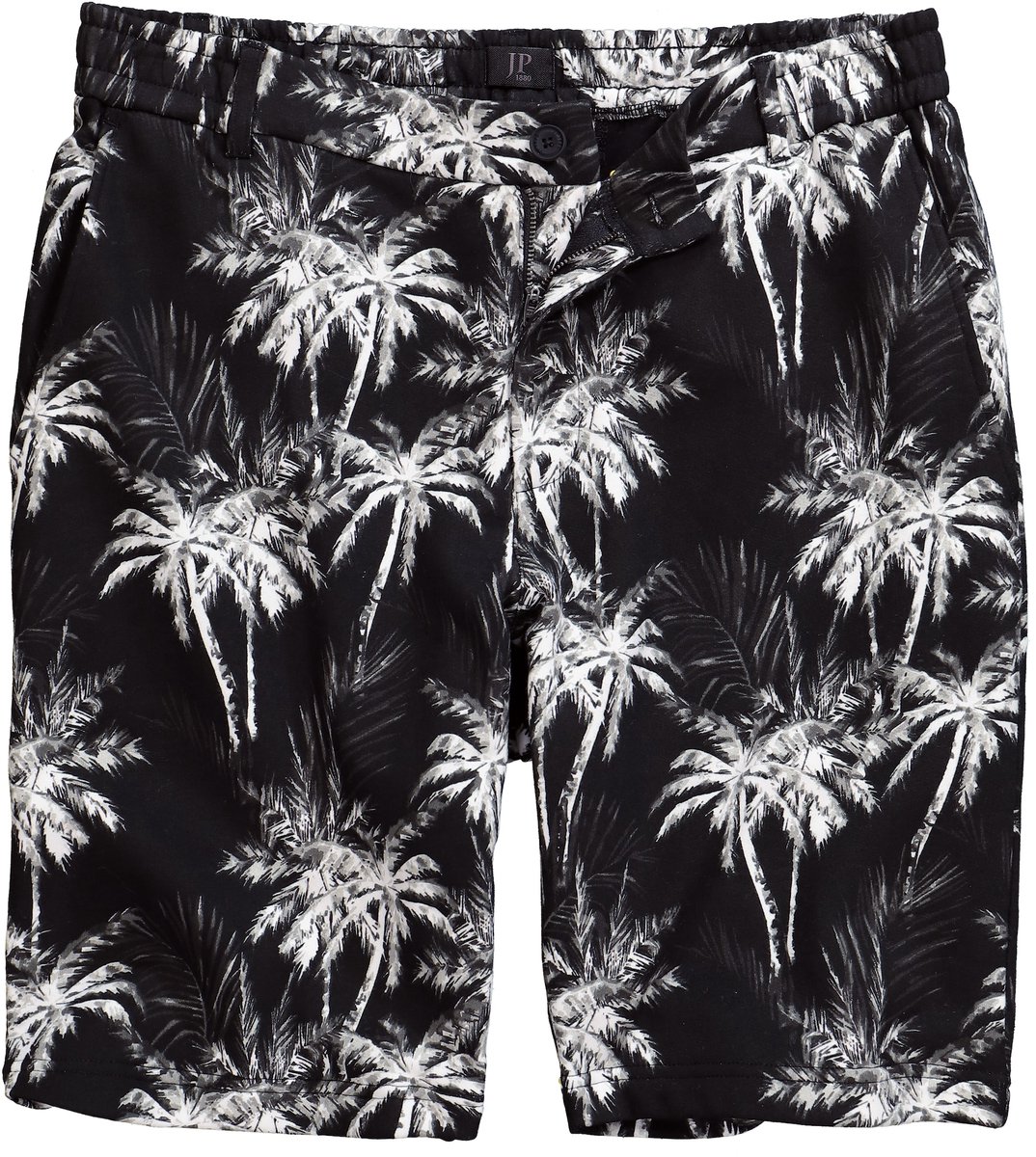 JP 1880 - Heren - Bermuda sweatstof 4 zakken - Zwart - Maat 5XL