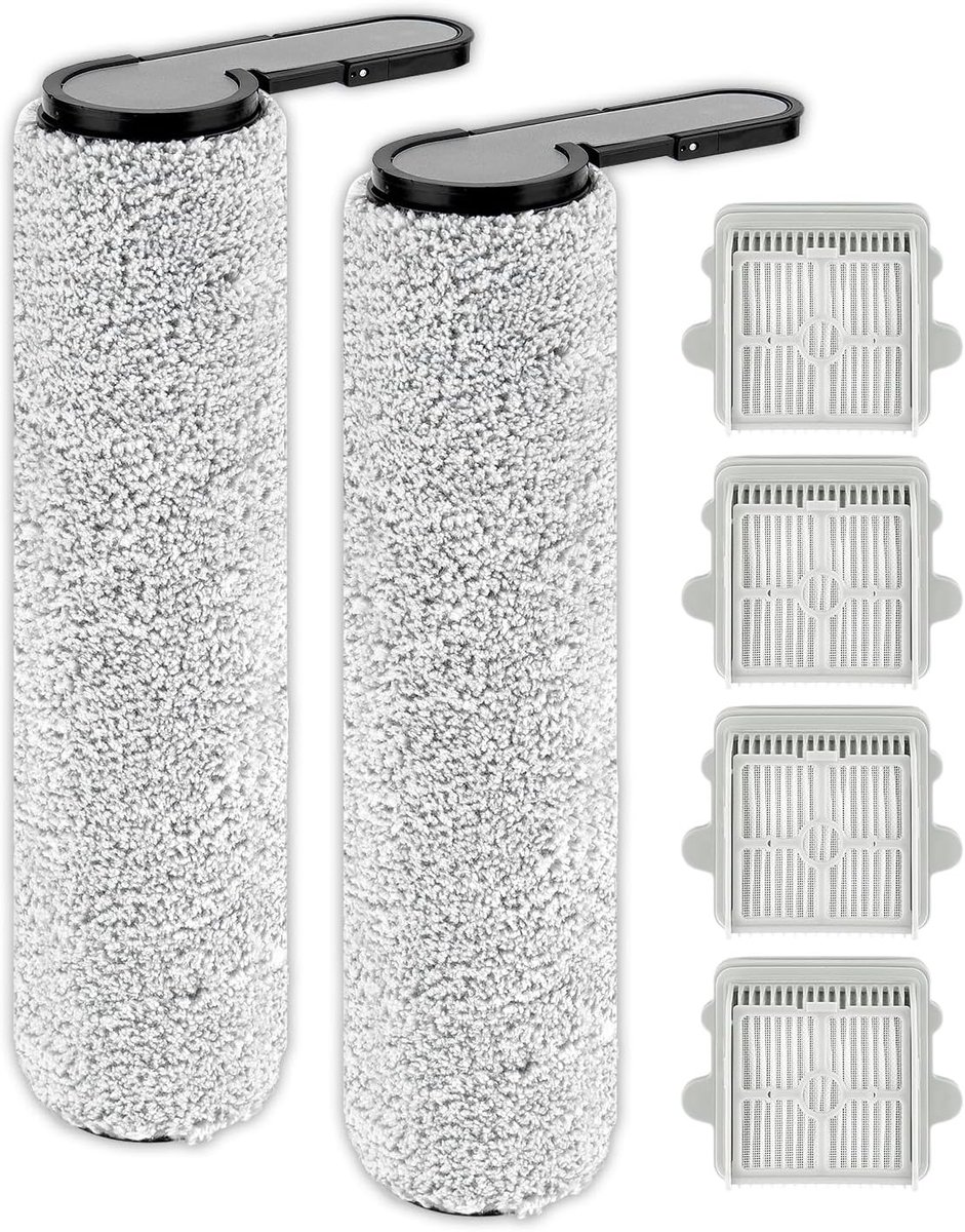 Vervangende Borstels en HEPA Filters voor Roborock F25 - 6-delige Set met 2 Borstels en 4 Filters voor Efficiënte Stofzuiging en Allergieën Bestrijding