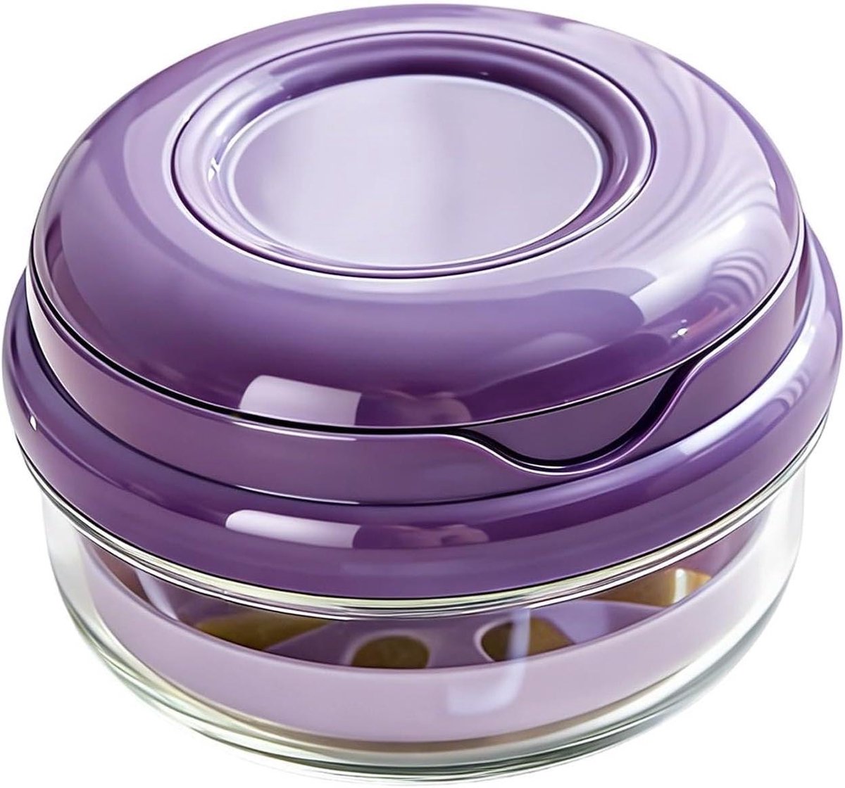 Kunstgebit Badkoffer - Reinigingsdoos Prothese - Hygiënisch Bewaren - Lekvrije Inweekcontainer - 120 ml - Violet