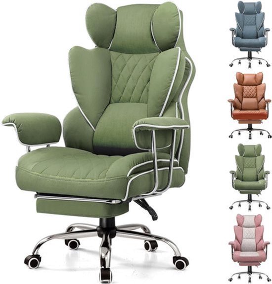 Ergonomische Stoel - Comfortabele Werkstoel - Ontspannen Zitten - Verstelbaar Rugdeel - 160 kg Belasting - Groen — afbeelding 2
