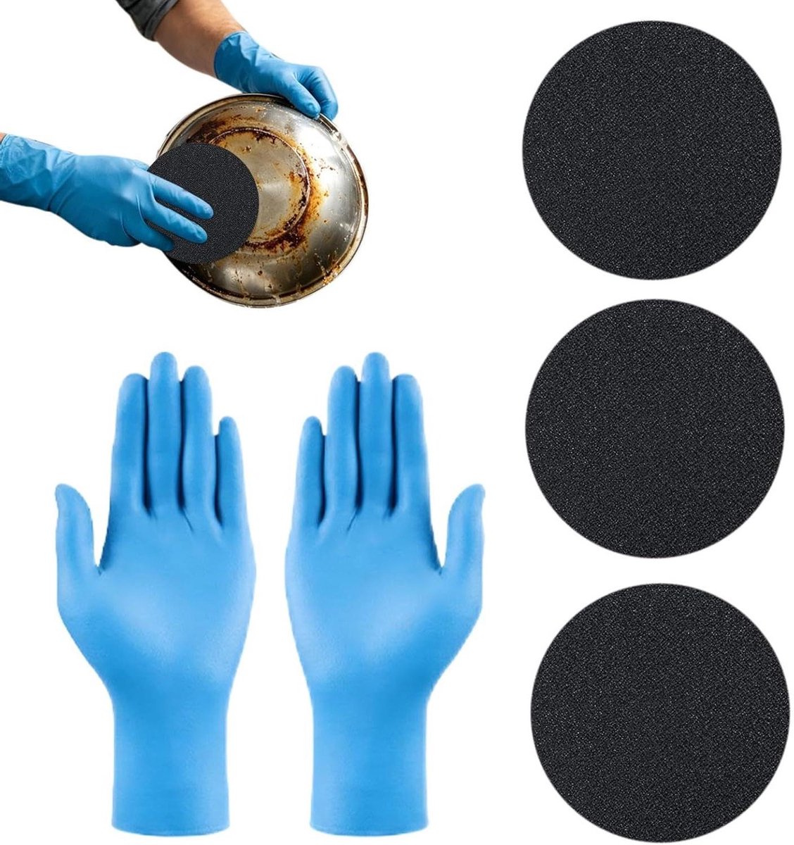 Kookgerei Spons - Pan Reiniger - Keuken Schoonmaken - Roestvrij Staal - 1 Stuks - Zilver