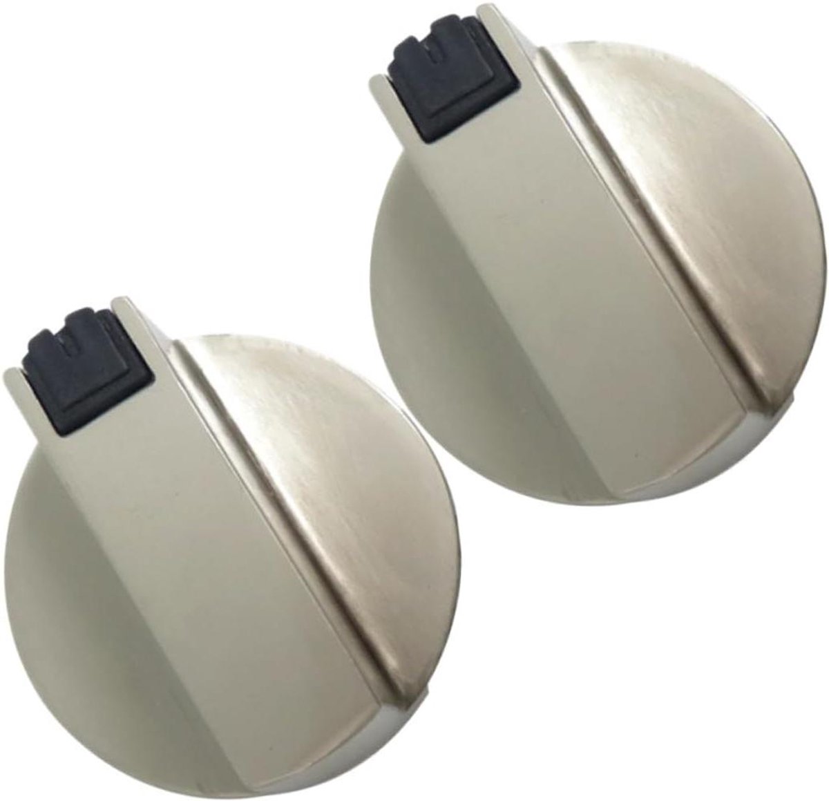 Oven Schakelaar Knoppen - Kookplaat Bedieningsknoppen - Fornuis Reparatie - Zinklegering Materiaal - 8 mm Gat Diameter - Zilver