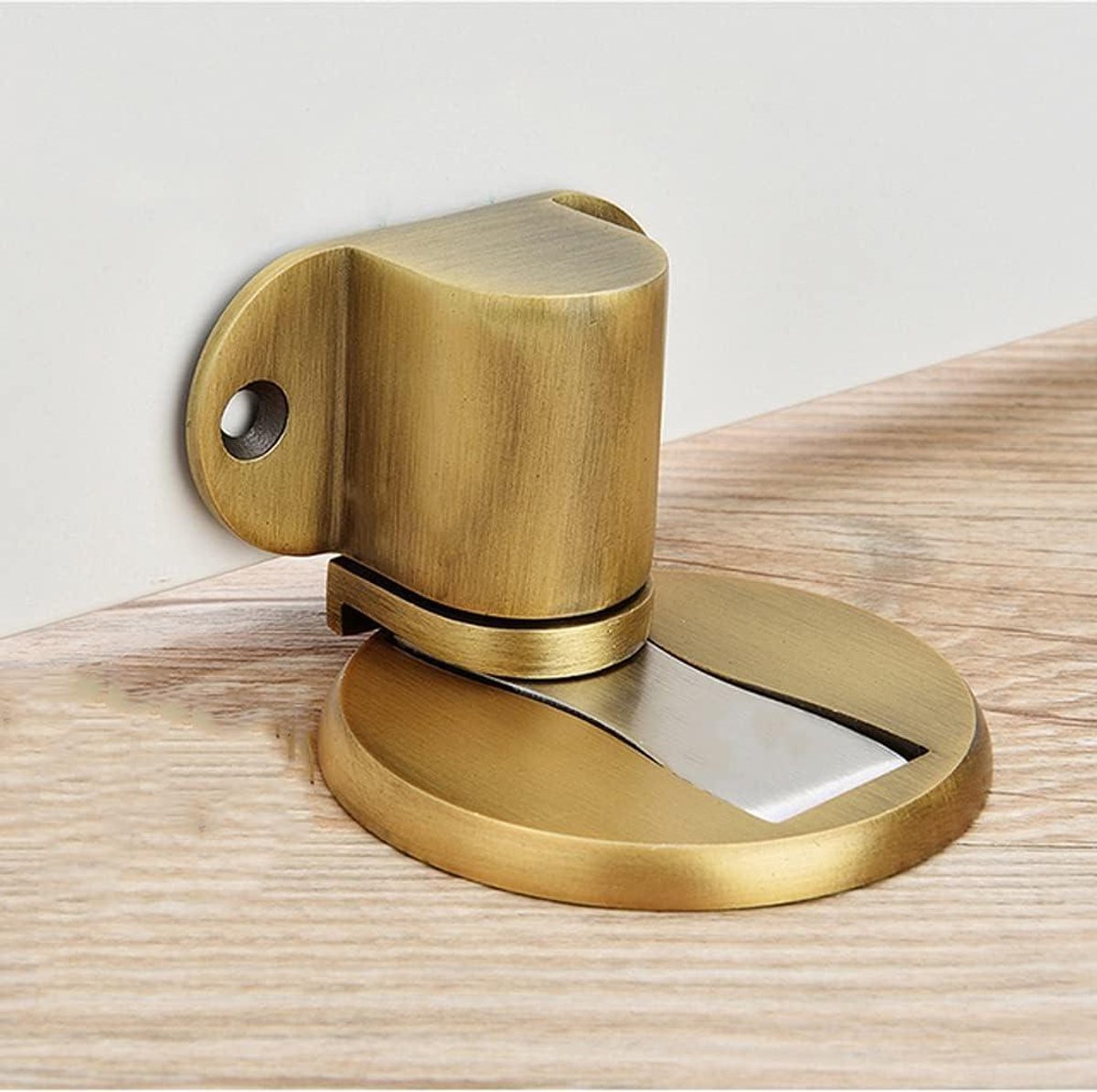 Verstelbare Deurstopper - Deurhouder Deurvastzetter - Deur Open Houden - Roestvrij Staal 304 - 5-30 mm naad - Geel Brons