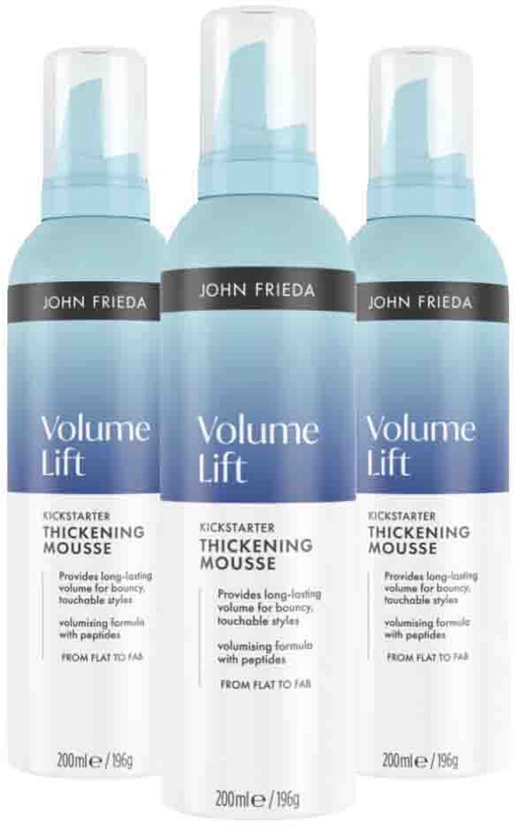 John Frieda - Volume Lift Thickening Haarmousse - 3 x 200 ml - Voordeelverpakking