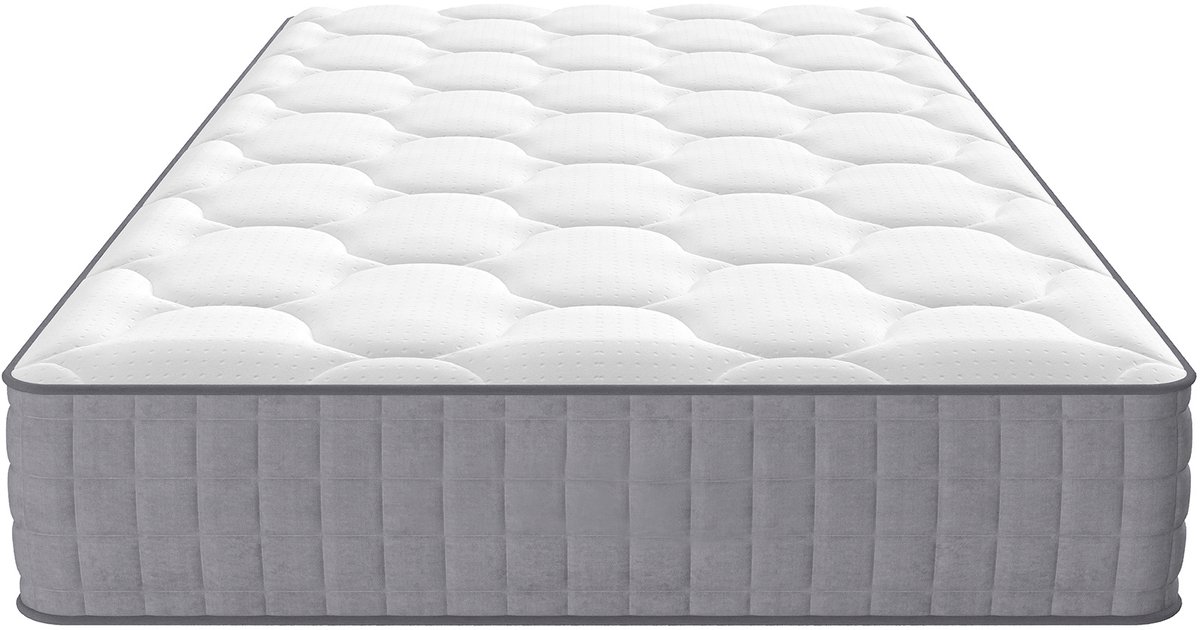 COVREO Pocketveringmatras 90x200 cm wit, 25 cm hoog met 7 comfortzones