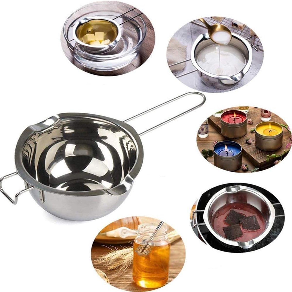 400ml 304 Stainless Steel Melting Bowl for Butter, Stainless Steel Crucible, Water Bath - ShopVlot