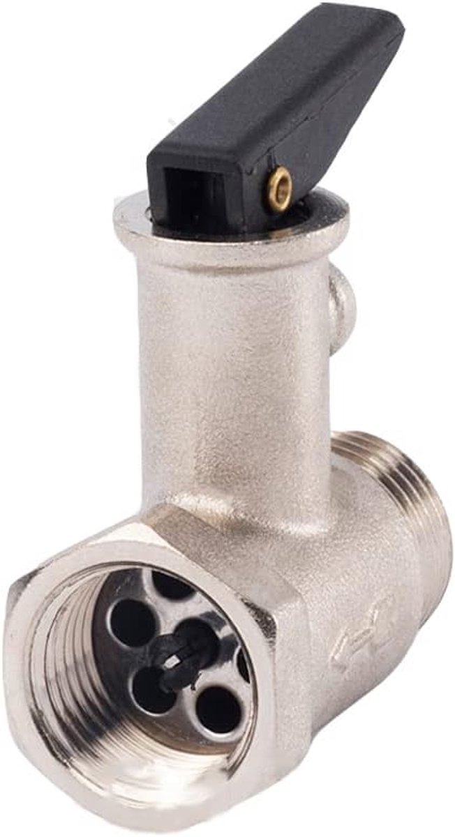 Veiligheidsventiel 1/2" - Messing - 7-bar drukontlastingsventiel - Voor huishoudelijke warmwaterbereiders - ShopVlot