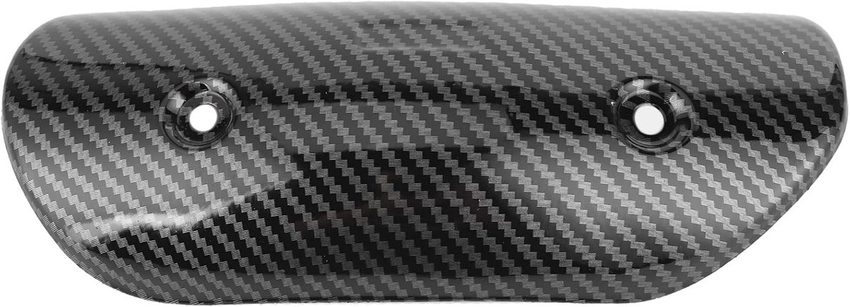 SnelShoppen - Universele Uitlaatpijp Warmtebeschermer - RVS Uitlaat Middenpijp Warmtebeschermer - Carbon Fiber Stijl - Motorrijders Bescherming