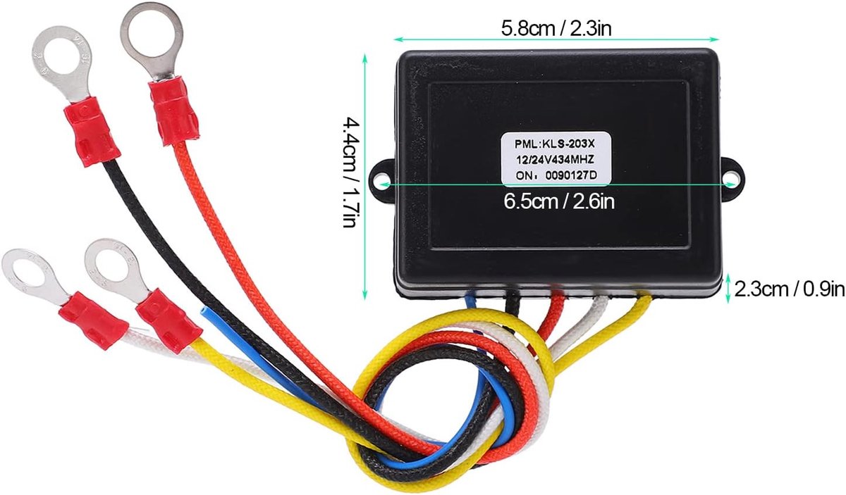 SnelShoppen - Draadloze Winch Afstandsbediening Set met Ontvanger 12V 24V voor Truck ATV SUV - Blauw, Tot 75 voet Bereik, Eenvoudige Bediening, Lange