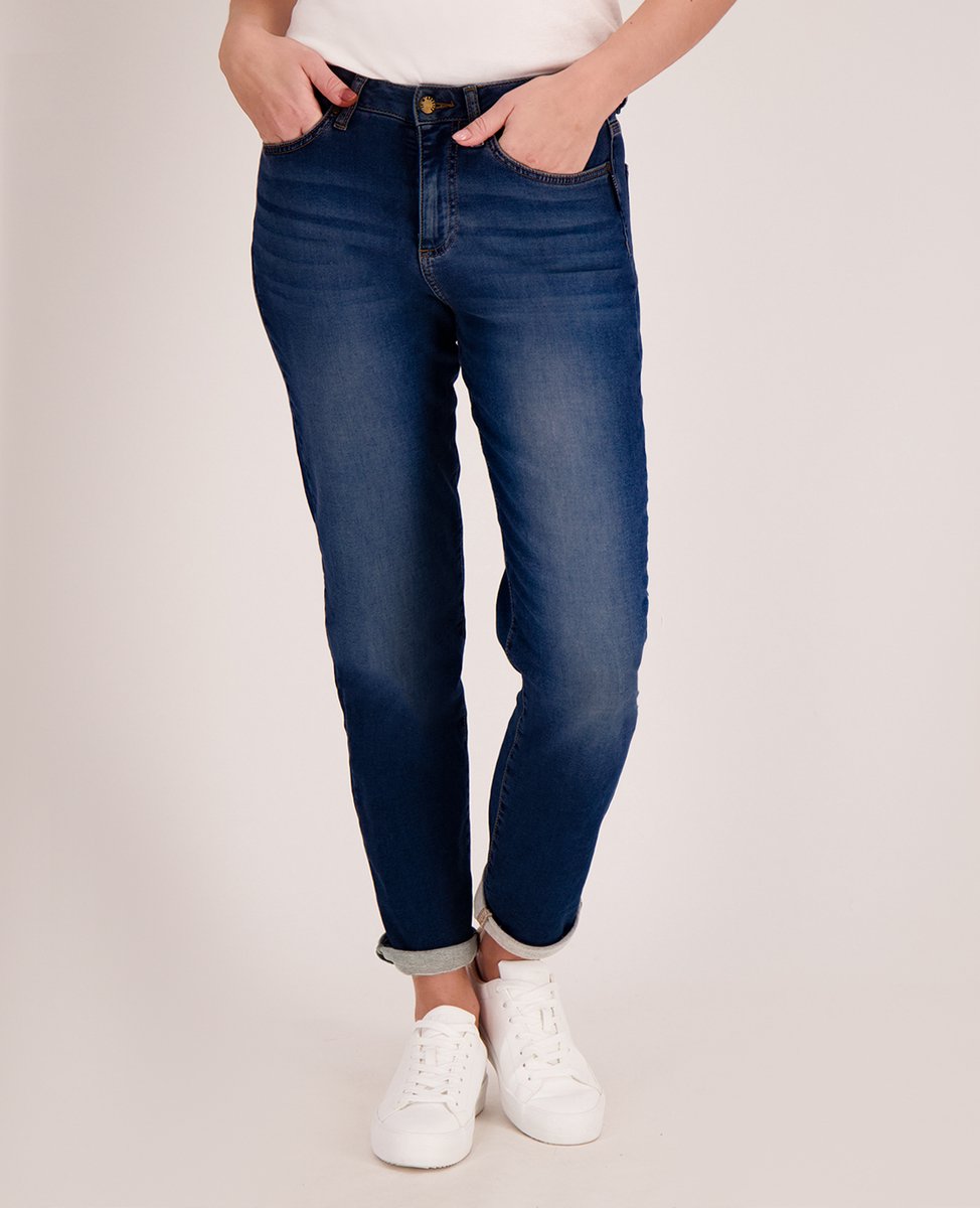 Je m'appelle Dames Broek Regular fit Met stretch - Blauw - Maat S