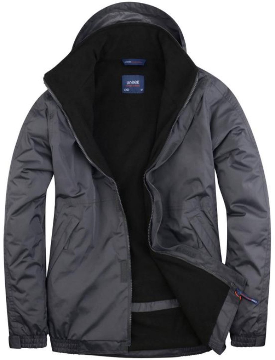 Uneek UC620 Premium Outdoor Jacket-Grijs/zwart-L