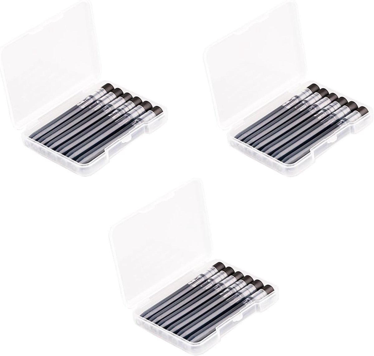 Vulpen inktpatronen 18 stuks - 5.5mm diameter - zwarte inkt - soepel schrijfcomfort - ShopVlot