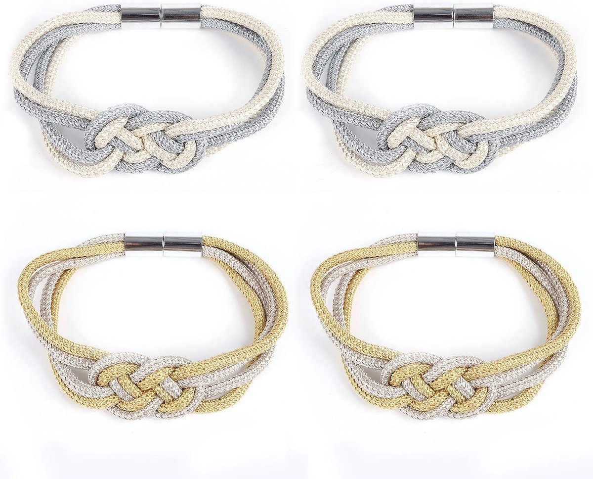 Set of 4 Magnetic Curtain Cords, Curtain Accessories, Decorative Curtain Cords, Curtain Fastening Belts, Elegant - ShopVlot