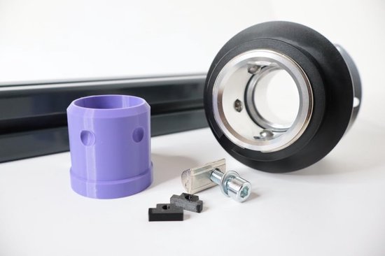Stuurwielhouder - QR1 V2 houder - Sim Racing - Anti-twist bescherming - 40 mm hoogte - Zilver — afbeelding 2