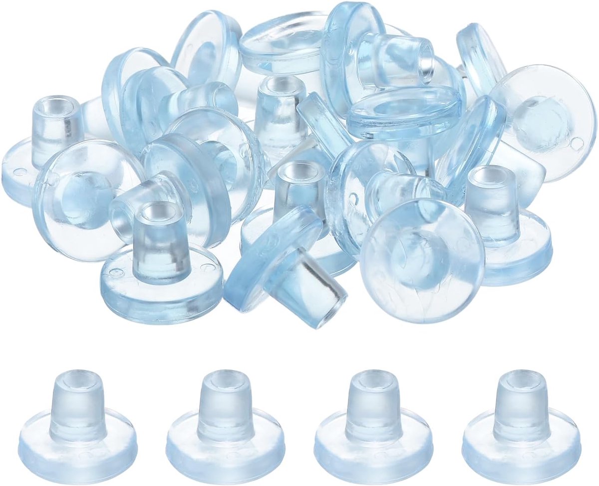 Rubber Pads voor Glazen Tafelblad - 26 Stuks - Transparant - Anti-Collisie en Antislip - Voor 1/3 Inch Gat - ShopVlot