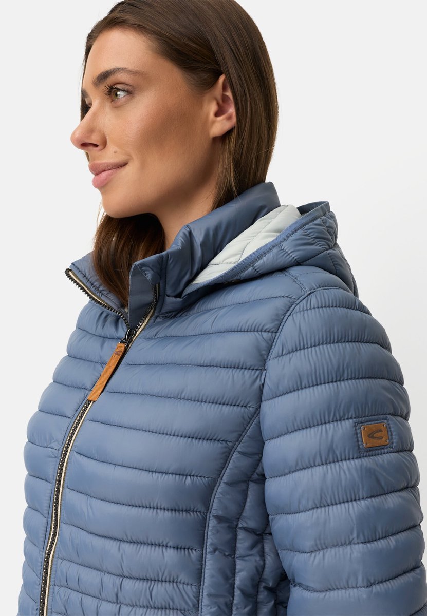 camel active Waterafstotend gewatteerd jack met ritssluitingen - Maat womenswear-40 - Rookblauw
