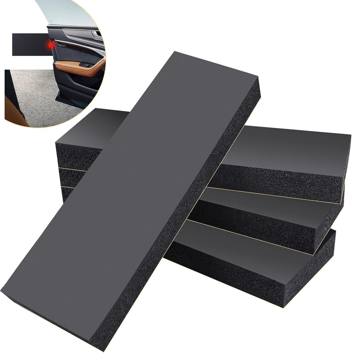 SnelShoppen - 4 Stuks Zelfklevende Wandbescherming voor Autodeuren, 3cm Extra Dikke Deurrandbeschermer, EVA Schokabsorberend, Bescherming tegen Krasse