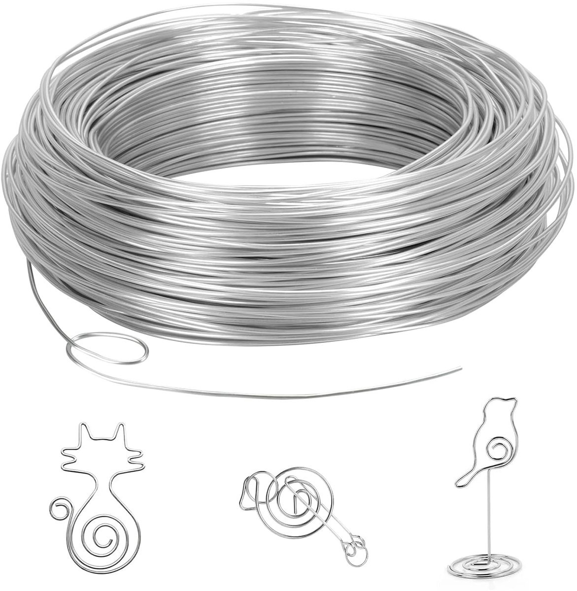 Draad, 1 mm x 30 m, modelleerbare aluminiumdraad, metaaldraad van aluminium, sieradendraad voor sieraden en versieringen