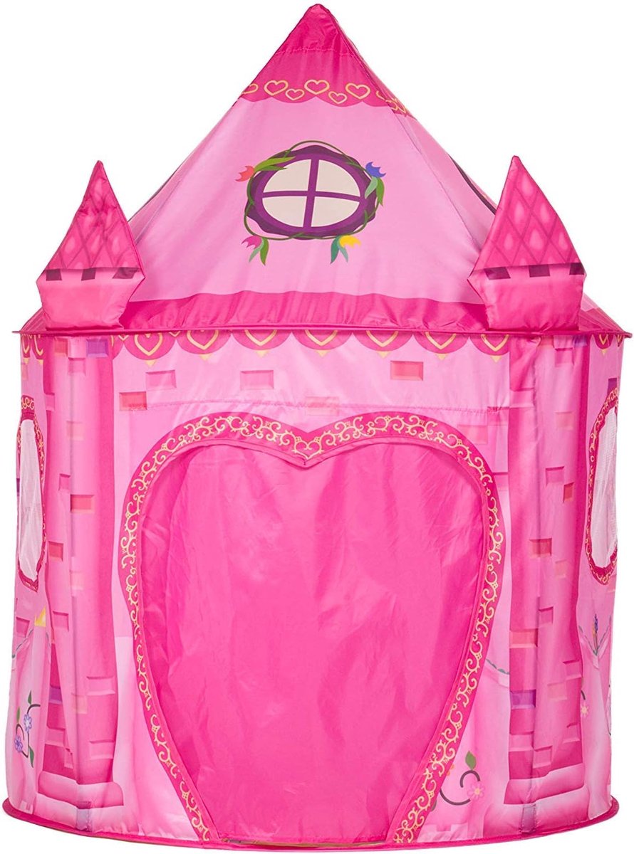 Play tent meisje, Kids tenten Princess Castle, kinderen spelen huizen voor tuin, kindertent, Kinderen spelen kasteel, tent voor kinderen binnen, met een draagtas