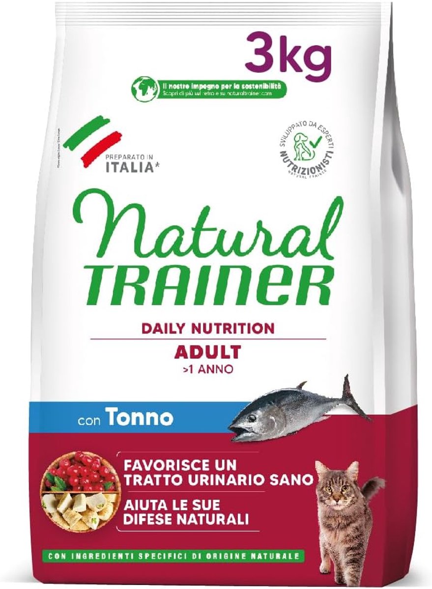 SnelShoppen - Complete Kattenvoeding voor Volwassen Katten met Tonijn 3 kg - Evenwichtige Voeding voor Gezonde Huid en Vacht, Tandverzorging en Frisse