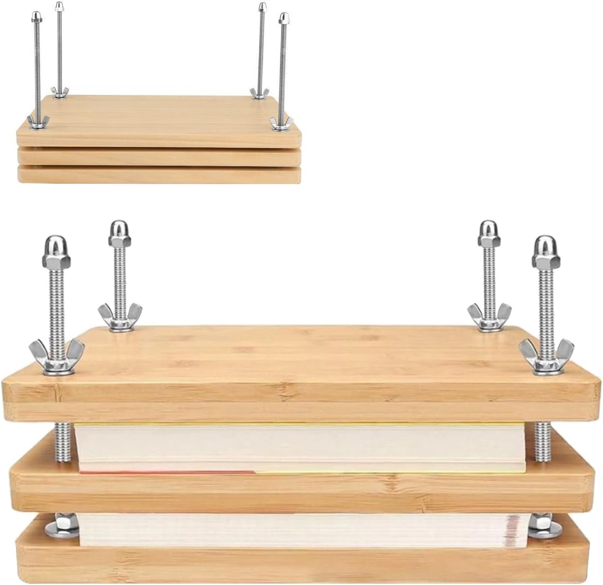 Boekhoutpers, 30x20cm Boekhoutpers Multifunctioneel Handmatig Stabiel Boekbinden Gereedschap Praktisch Boekbinden Accessoires DIY Boekbinden Etiketten Houten Vormfactor Stofferingpers Voor Thuis