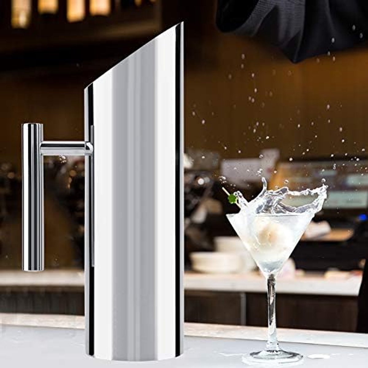 SnelShoppen - RVS Waterkan 2L, Roestvrijstalen Waterjug voor Koelkast, 50 Oz Drinkpitcher met IJsbeschermer voor Thuis, Hotel, Feest of Tuin
