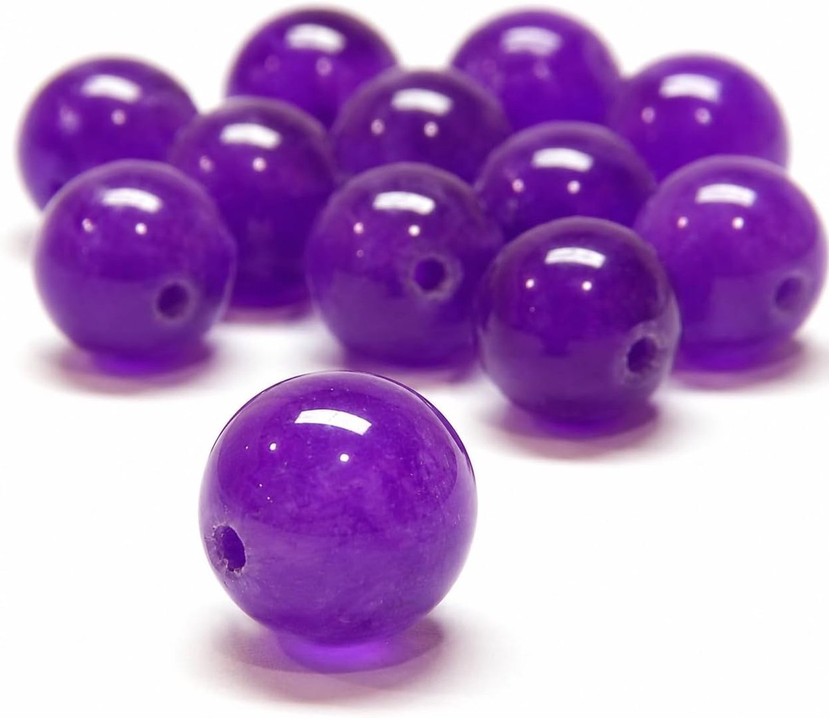 Kralen, 6 mm, rond, glas, halfedelstenen, sierstenen voor het maken van sieraden en knutselaccessoires