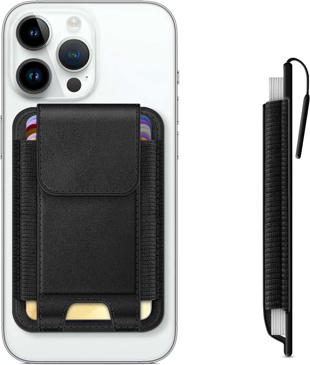 Magsafe Portemonnee, magnetische kaarthouder voor iPhone 17/16/15/14/13/12-serie, geschikt voor 6 kaarten, veilige RFID-blokkering, slanke portemonnee, creditcardhouder voor dames en heren