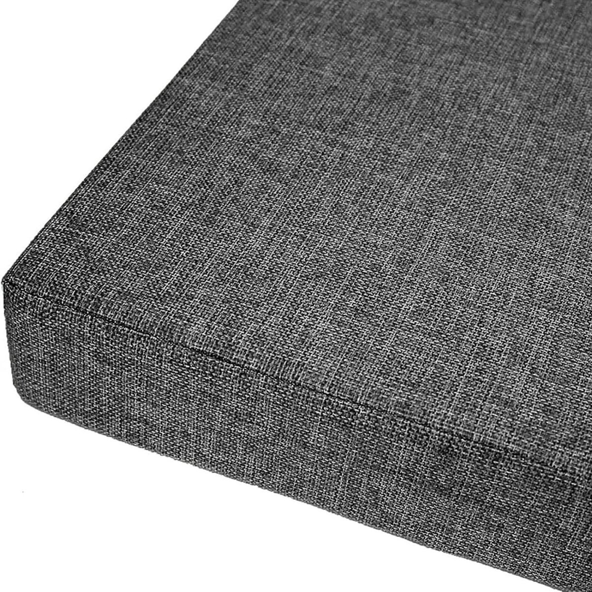 Bankkussen - Zitkussen Buiten - Comfortabel Zitten - Hoge Dichtheid Spons - 50 x 200 cm - Donkergrijs