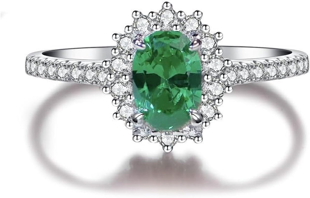 925 Sterling Zilver Robijn Ring, Modering met Rode Edelstenen voor Vrouwen, Verlovingsring Jubileumringen voor Vrouwen