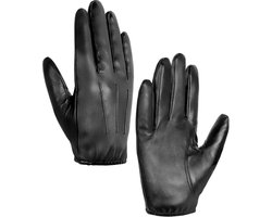 Handschoenen voor Heren - Dun, Ongevoerd, Winddicht, Touchscreen, Faux Leder, Zwart, XL